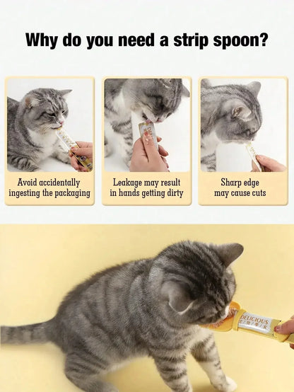 Long Handle Cat Wet Food Squeeze Spoon