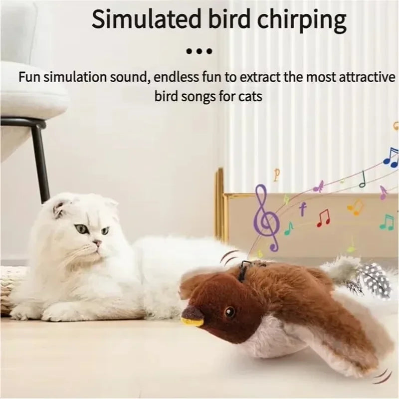 Interactive Rechargeable Chirping Bird Cat Toy