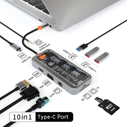 Basix 10-in-1 USB-C Hub Docking Station