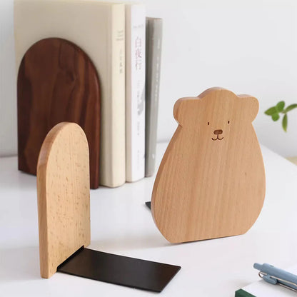 Natural Wooden Bookends