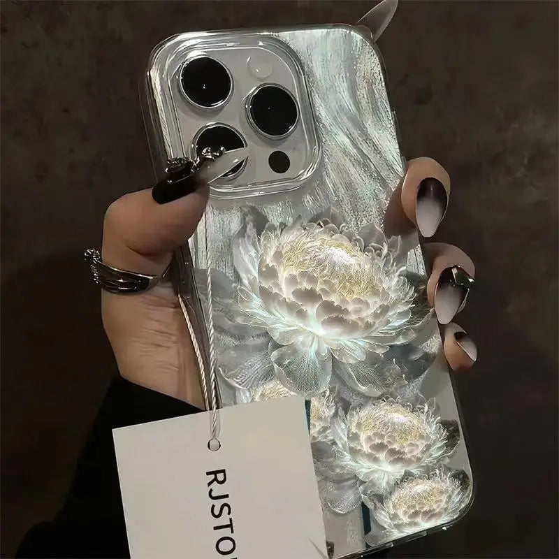 Golden Lotus Feather iPhone Case