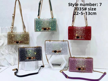Glitter Evening Crossbody Bag