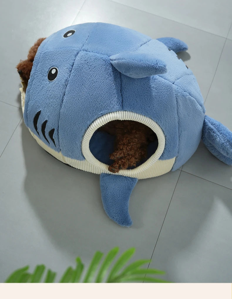 Shark Pet Cave Bed