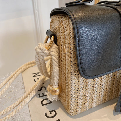 Straw Crossbody Beach Handbag