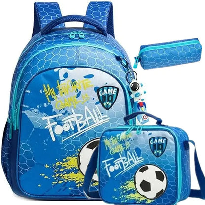Girls 3-Piece School Backpack Set with Lunch Bag & Pencil Case