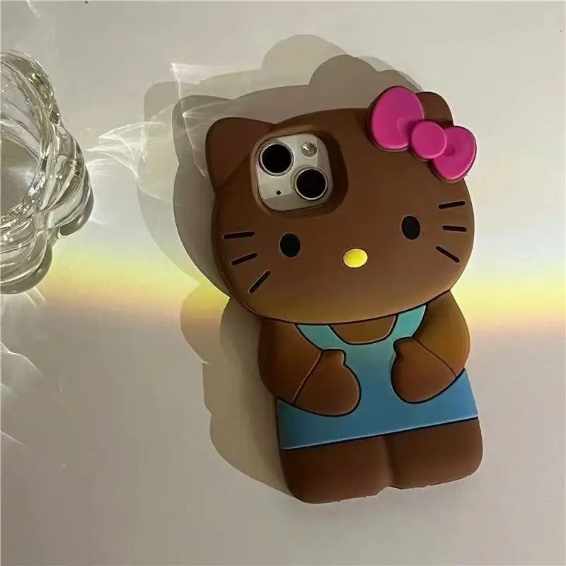 Bowknot Kitty 3D Silicone Phone Case