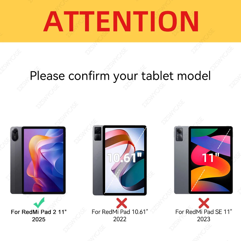 Silicone Trifold Case for Redmi Pad 2 11-Inch 2025