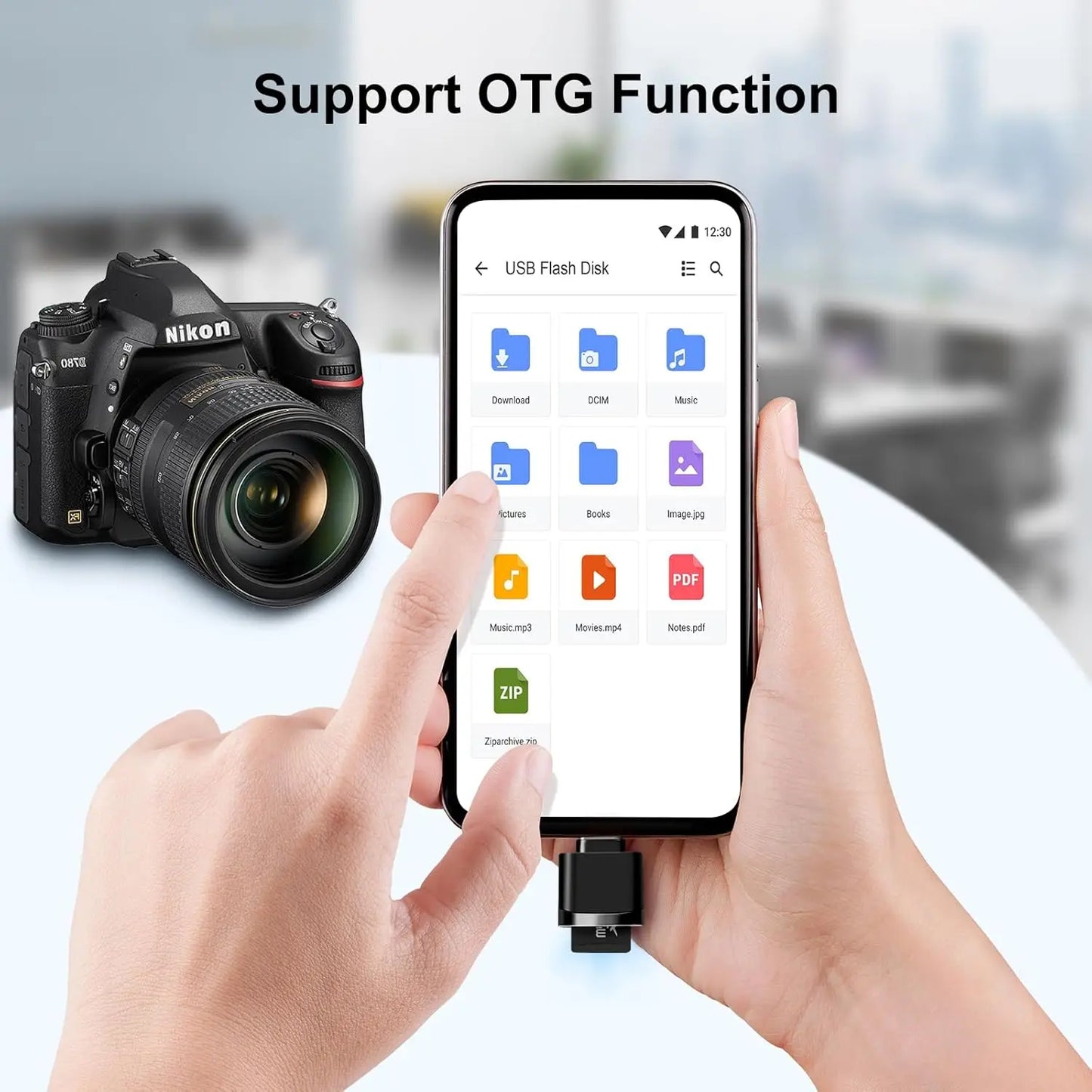 Mini USB-C SD & Micro SD Card Reader