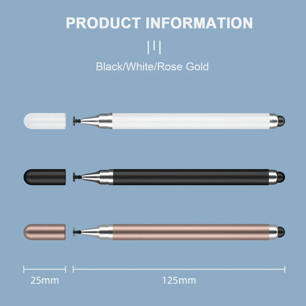 2-in-1 Universal Capacitive Touchscreen Stylus Pen
