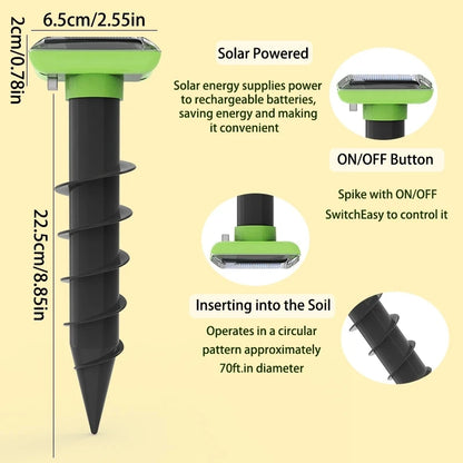 Solar Ultrasonic Animal Repeller Stake