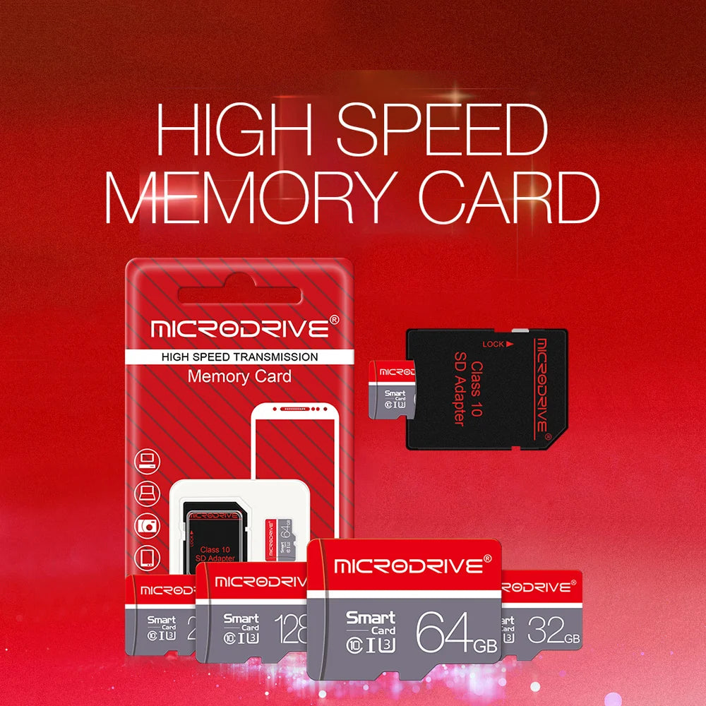 Class 10 High-Speed MicroSD Card with SD Adapter