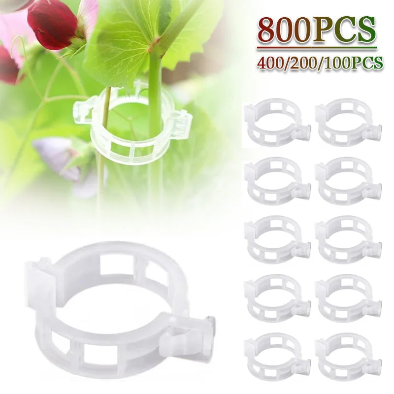 Reusable Plastic Plant Support Clips for Garden Trellis