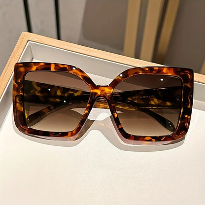 Oversized Square Sunglasses with Gradient Lenses