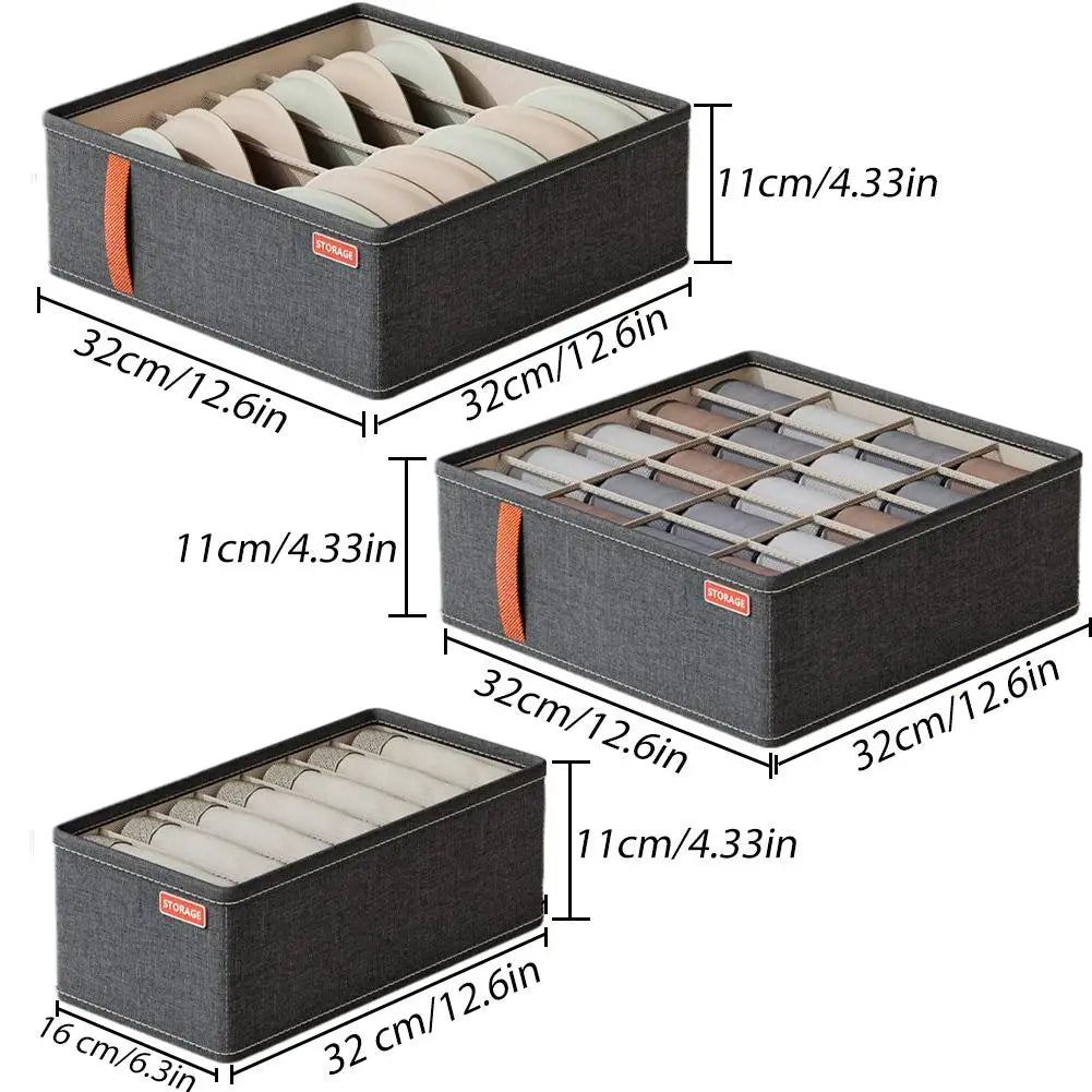 Drawer Underwear Organizer Storage Box with Compartments