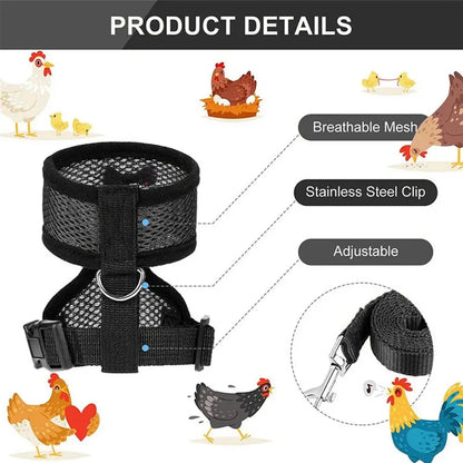 Adjustable Chicken Harness & Leash