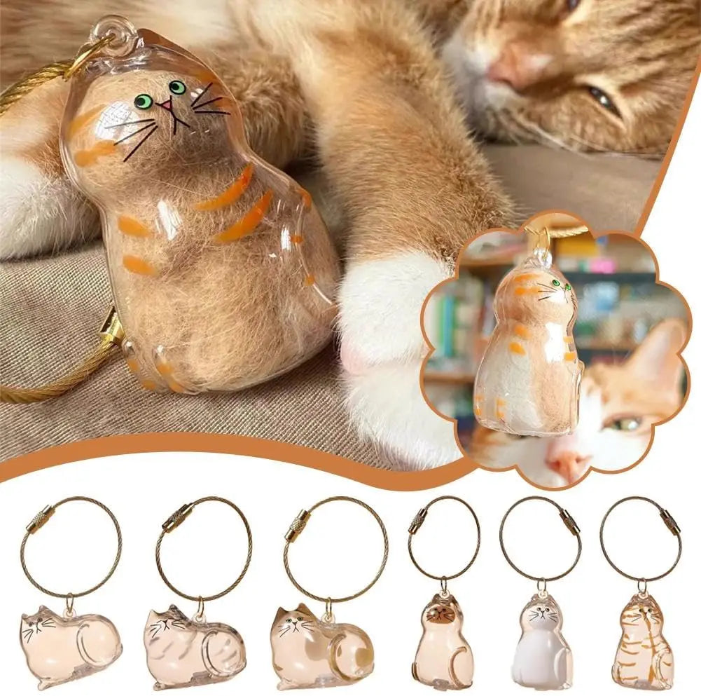 Pet Hair Memorial Keepsake Keychain