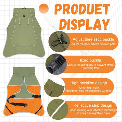 Waterproof Dog Raincoat with Reflective Strip