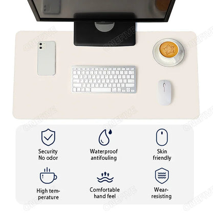 Large PU Leather Desk Mat & Mouse Pad