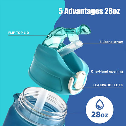 Sports Water Bottle with Time Marker