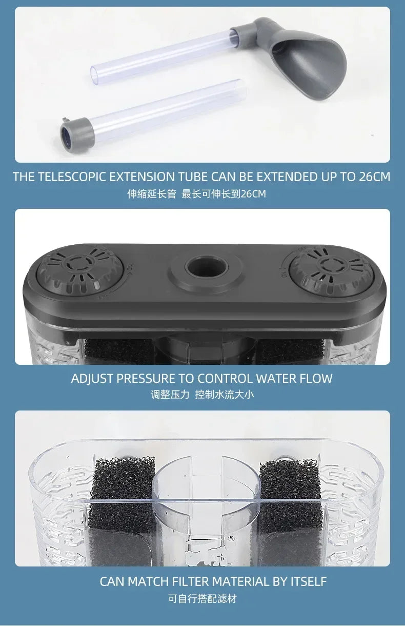 USB Aquarium Internal Filter with Bio Sponge & Water Filtration