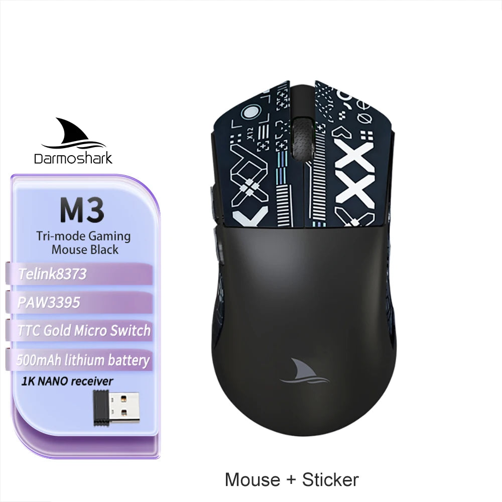 Darmoshark M3 V2 Ultralight Gaming Mouse with PAW3395 Sensor & 8K Polling