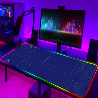 RGB LED Gaming Mouse Pad with Backlit Edge