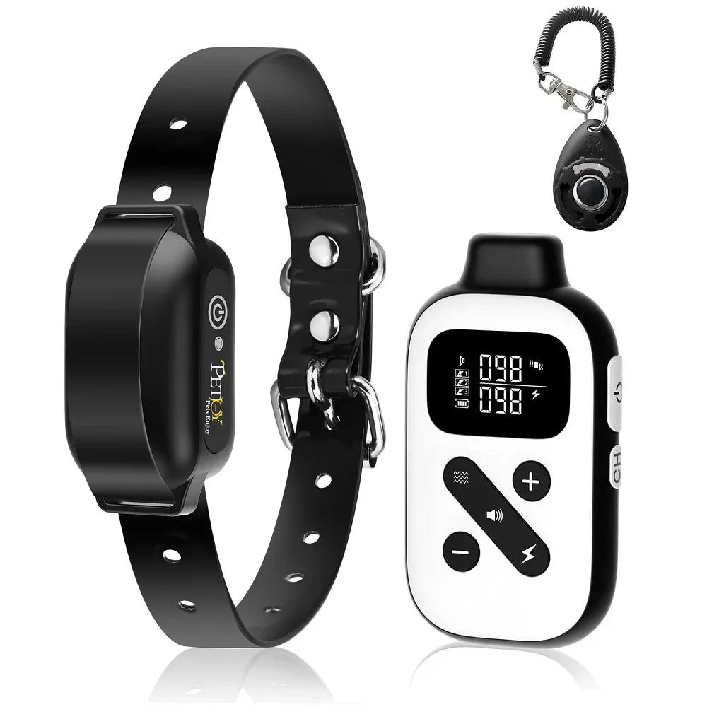 IPX7 Waterproof Remote Dog Training Collar with Auto Anti-Bark Mode