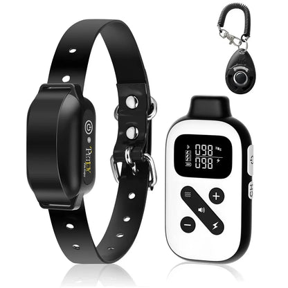 IPX7 Waterproof Remote Dog Training Collar with Auto Anti-Bark Mode