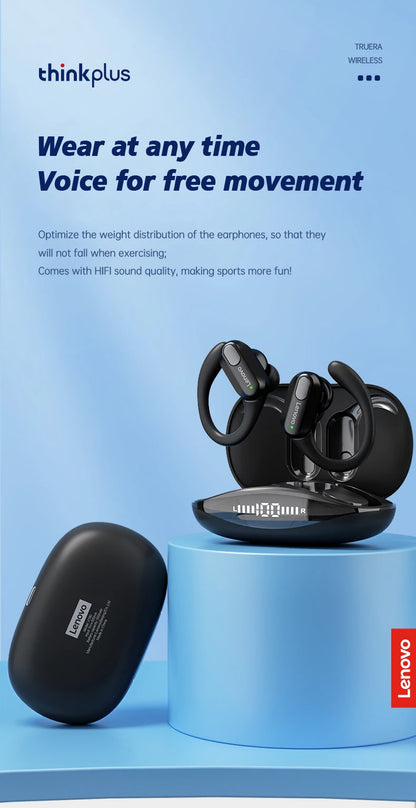Lenovo XT80 Bluetooth 5.3 Sports Earbuds with Charging Case