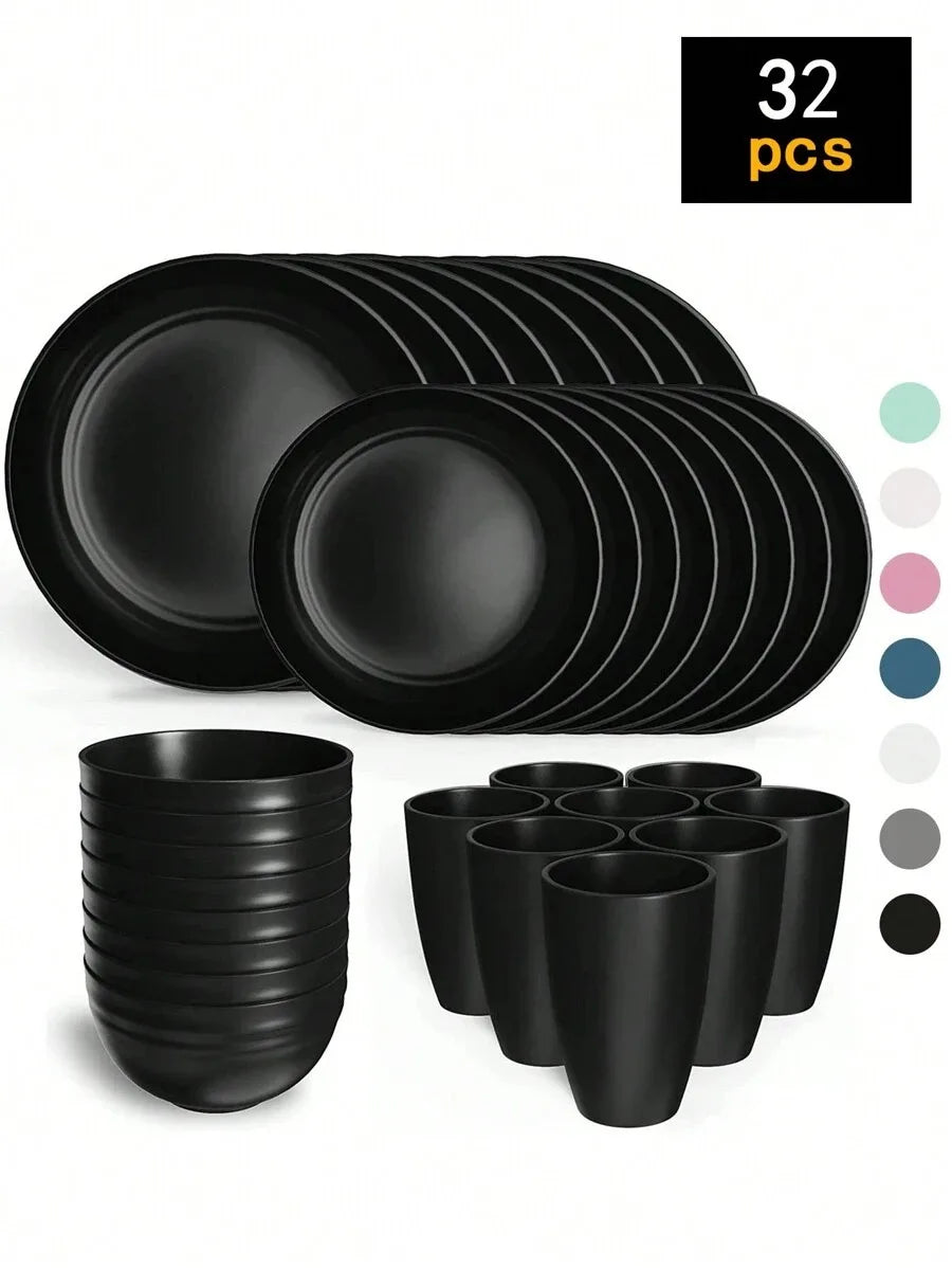 Reusable Plastic Tableware Set