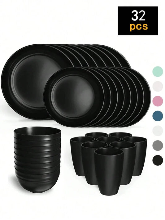 Reusable Plastic Tableware Set