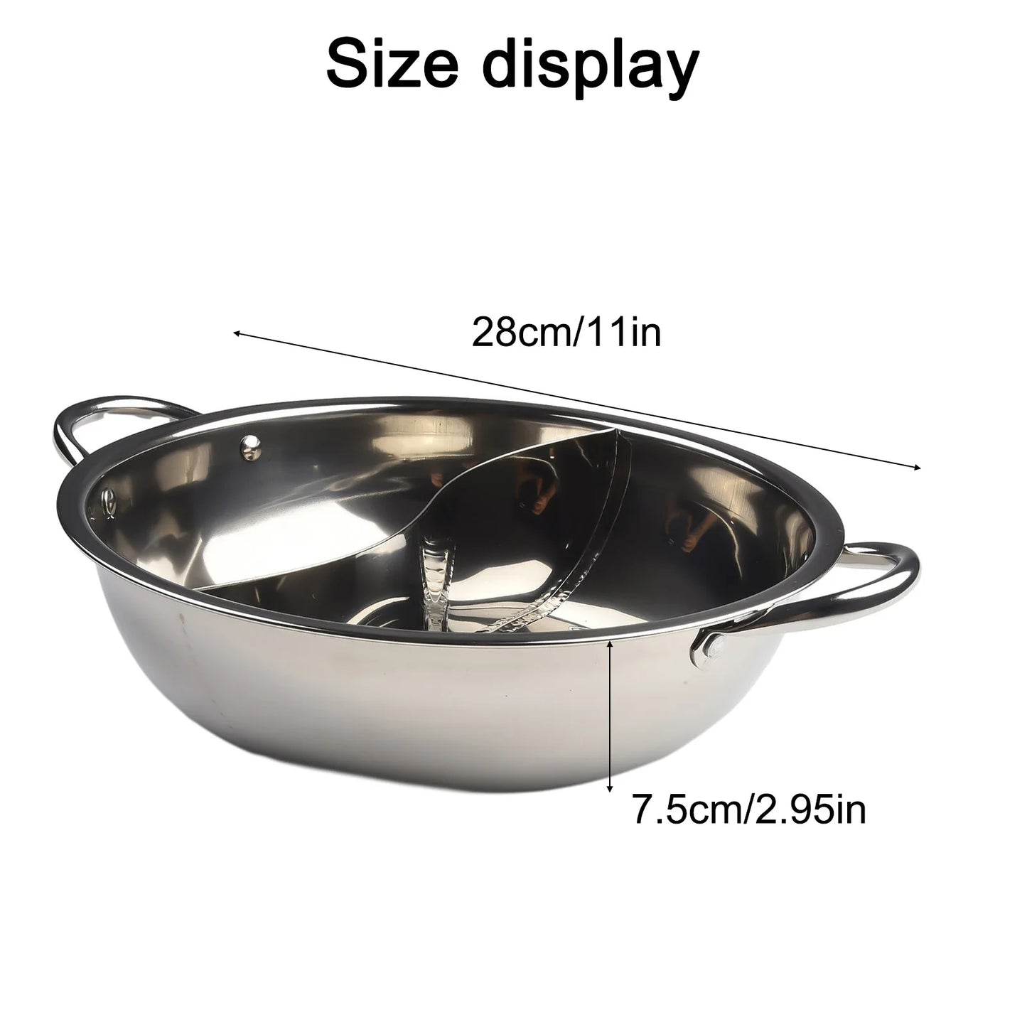 Stainless Steel Twin Divided Hot Pot