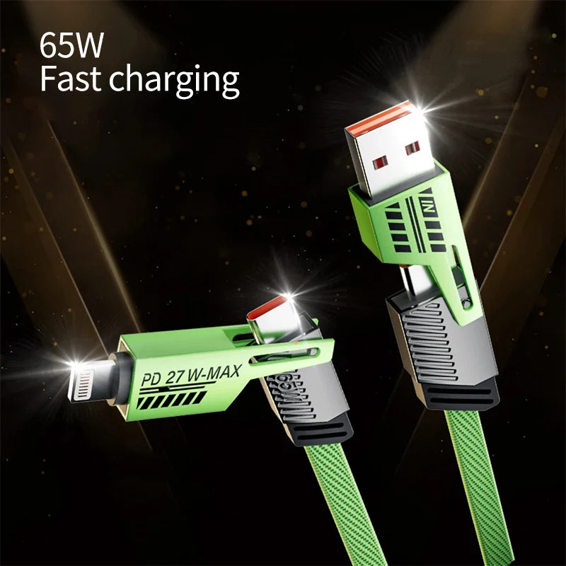 4-in-1 65W Fast Charging Multi-Port USB-C Cable