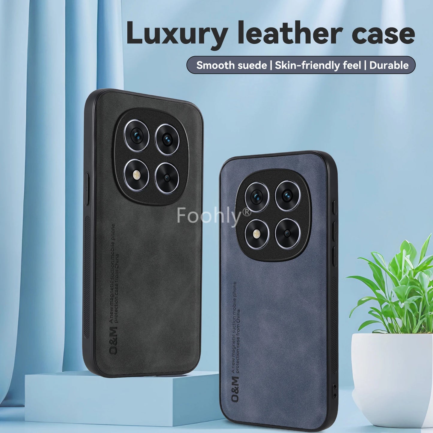 Magnetic Nubuck Leather Case for Redmi