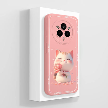 Cute Floral Silicone Case for Realme 14 Pro Series