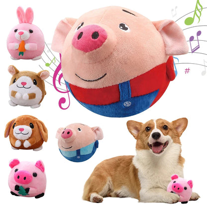 Interactive Bouncing Plush Dog Toy