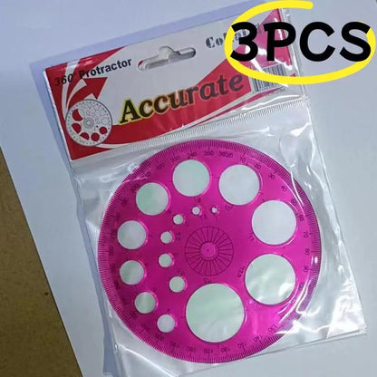 Geometric Circle Drawing Template Ruler