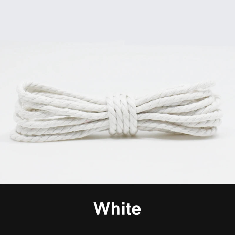 Round Waxed Cotton Shoelaces