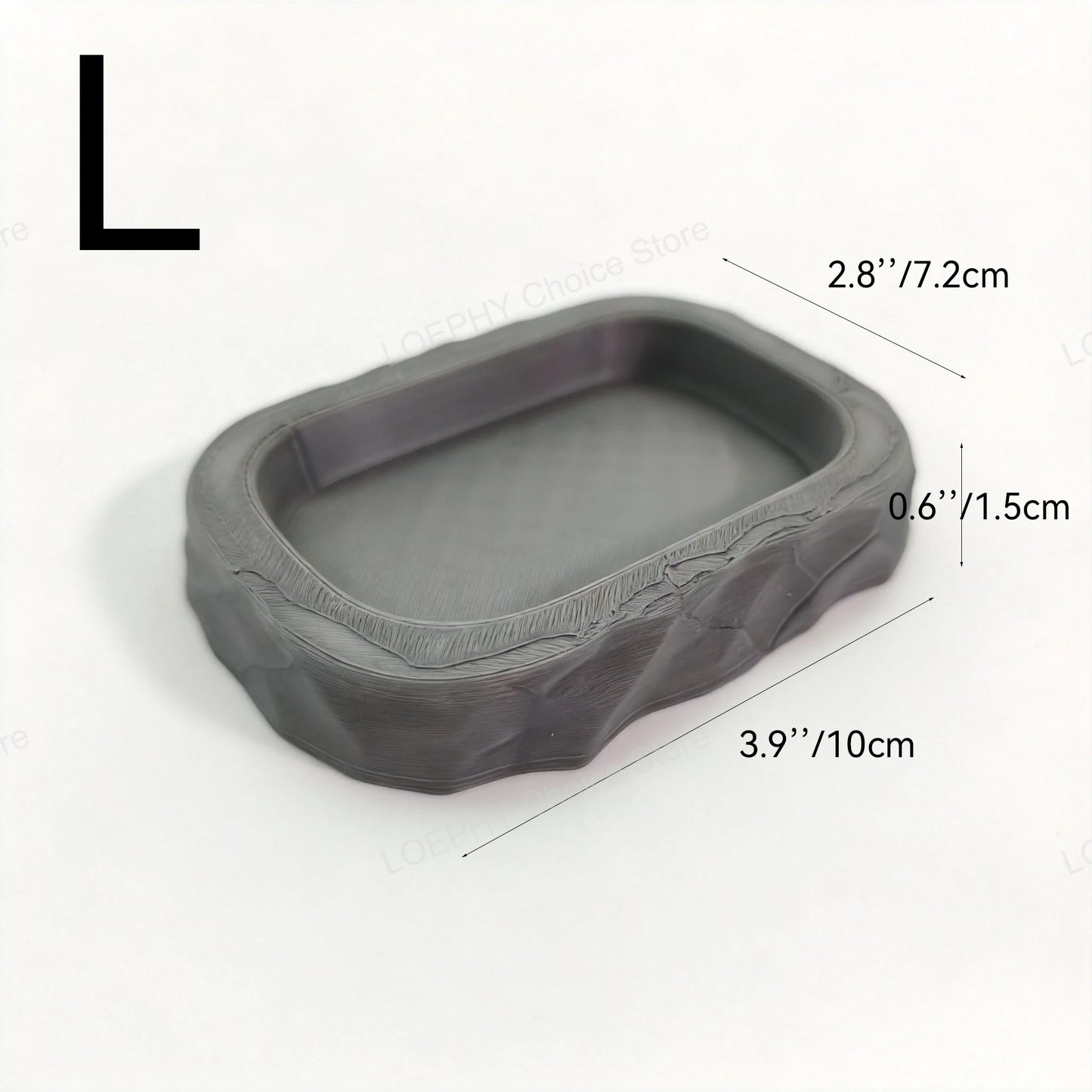 Stone Style Reptile Water Dish Bowl