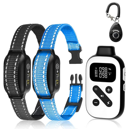 IPX7 Waterproof Remote Dog Training Collar with Auto Anti-Bark Mode