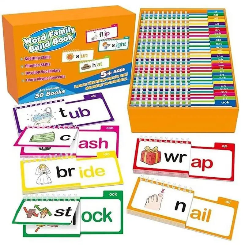 30 Books Set Read & Rhyme Word Family Learning Books