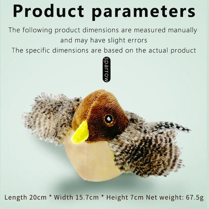 Interactive Sound Bird Feather Toy for Cats