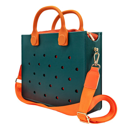 Waterproof EVA Tote Bag with Charm Holes