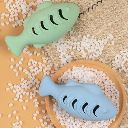 Octopus Silicone Cat Chew Toy with Treat Puzzle Feeder