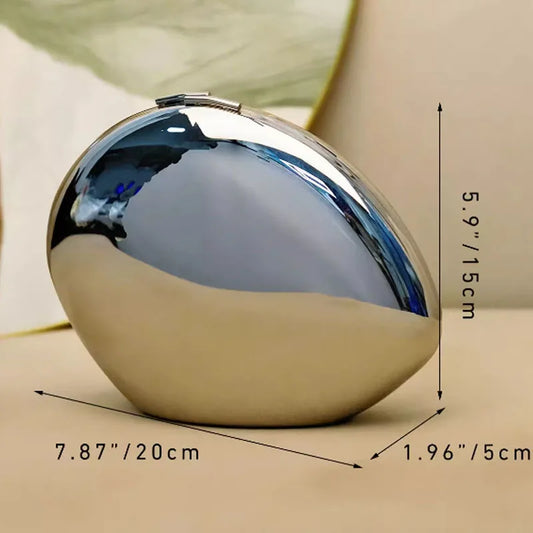 Luxury Metallic Shell Clutch Bag