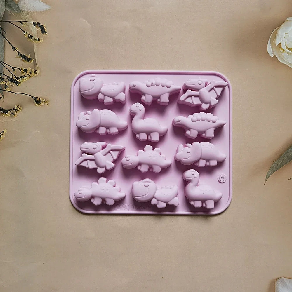 3D Dinosaur Silicone Baking Mold Tray