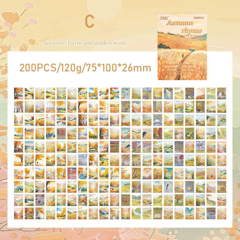 Landscape PET Collage Paper Pack for Journals & DIY Crafts