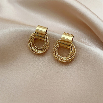 Asymmetrical Round Earrings