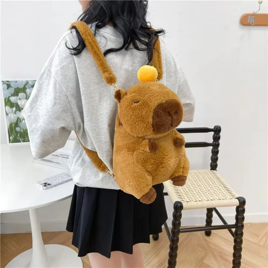 Cute Plush Capybara Backpack