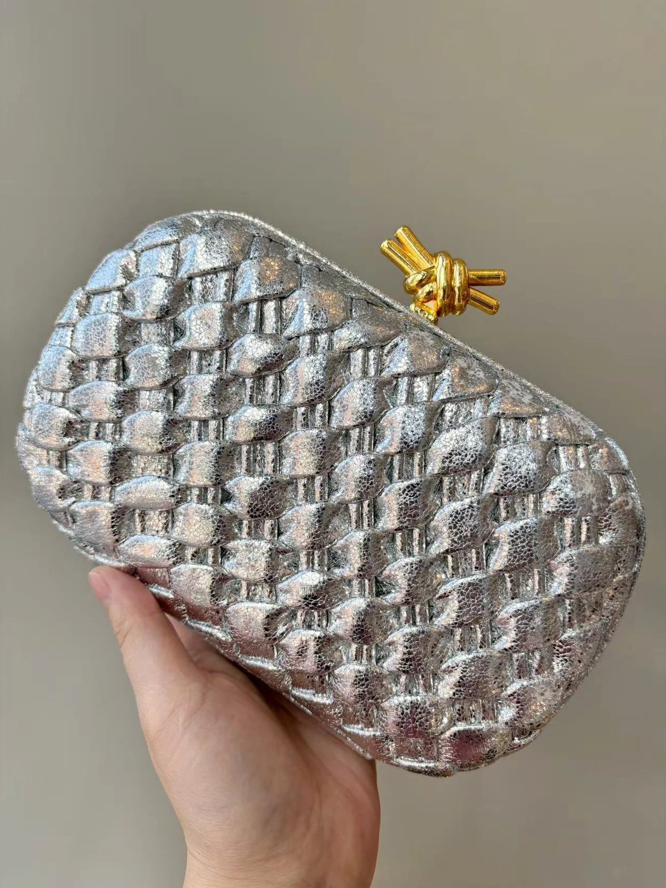 Woven Evening Clutch Shoulder Bag